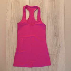 Lululemon racer back tops- 3 colours: bright pink, light purple and white (RIDE)